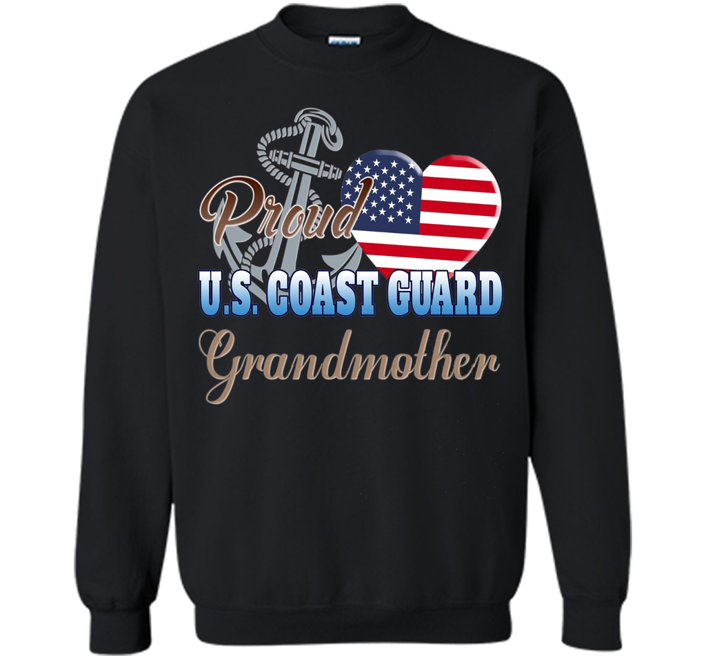 Proud U.S. Coast Guard Grandmother Patriotic Heart T Shirt shirt
