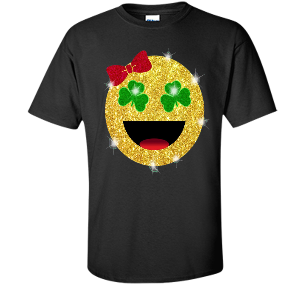 St. Patrick's Day Emoji T-Shirt for Girls and Women