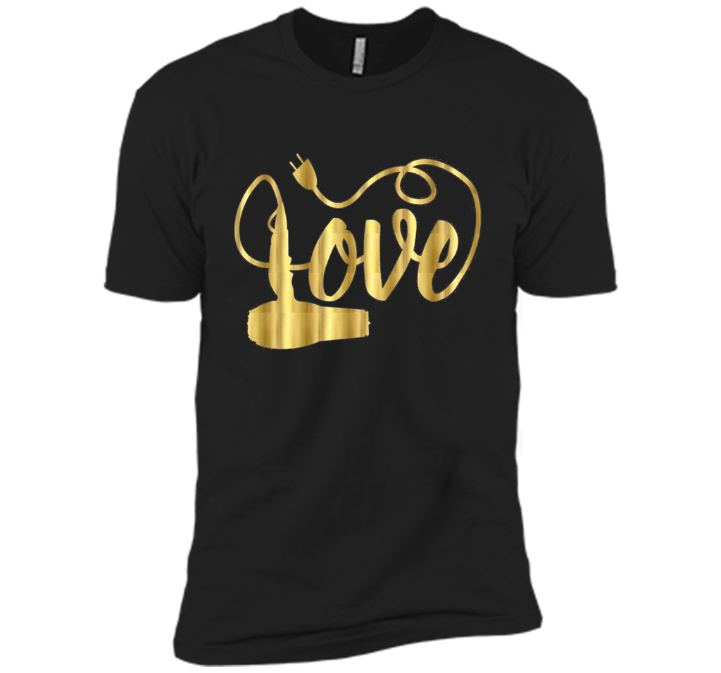Valentines Day Shirt Love Hair Stylist Hairdresser Gift Gold