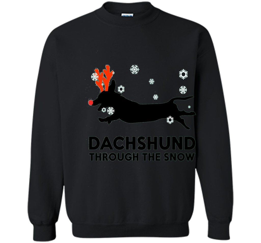 Dachshund Through The Snow Shirt Xmas Christmas Shirts