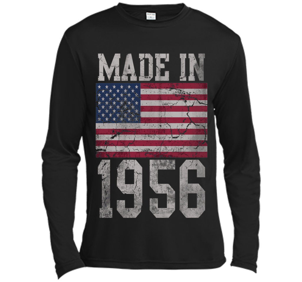Popular 60th Birthday Made In 1956 American Flag T-Shirt
