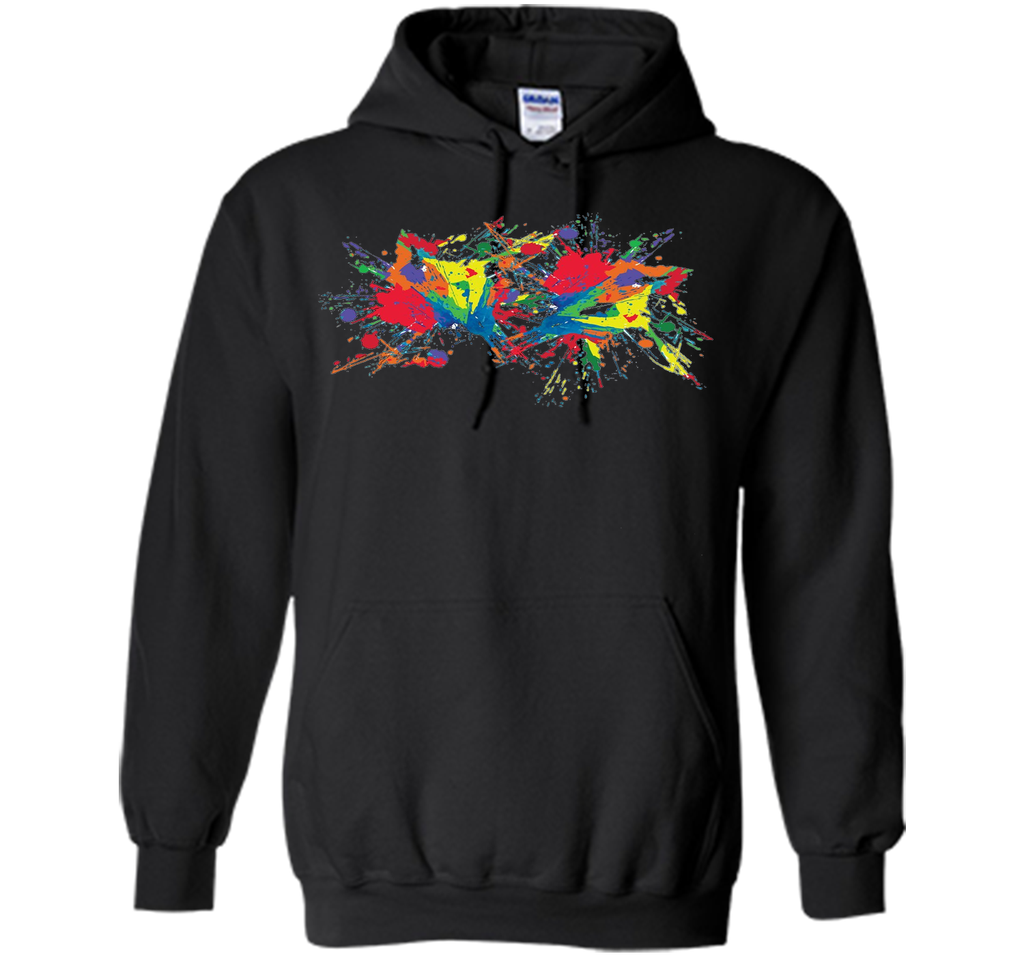 Rainbow Paint Splatter LGBT Gay Pride T-Shirt