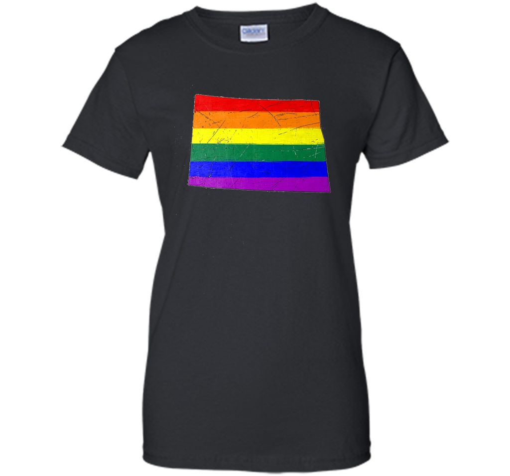 North Dakota Gay Pride Flag T-Shirt