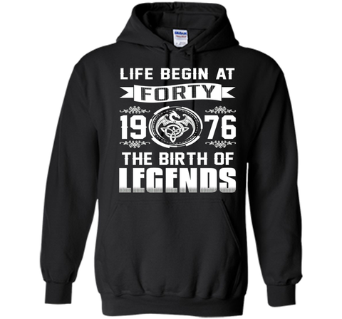 1976 T-shirt , Life begins at Forty . The birth of legends