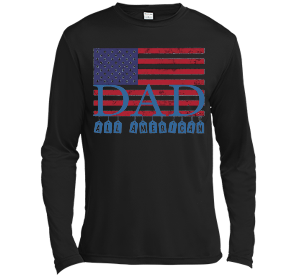 Mens Mens All American Dad American Flag Shirt, Father's Day Gift
