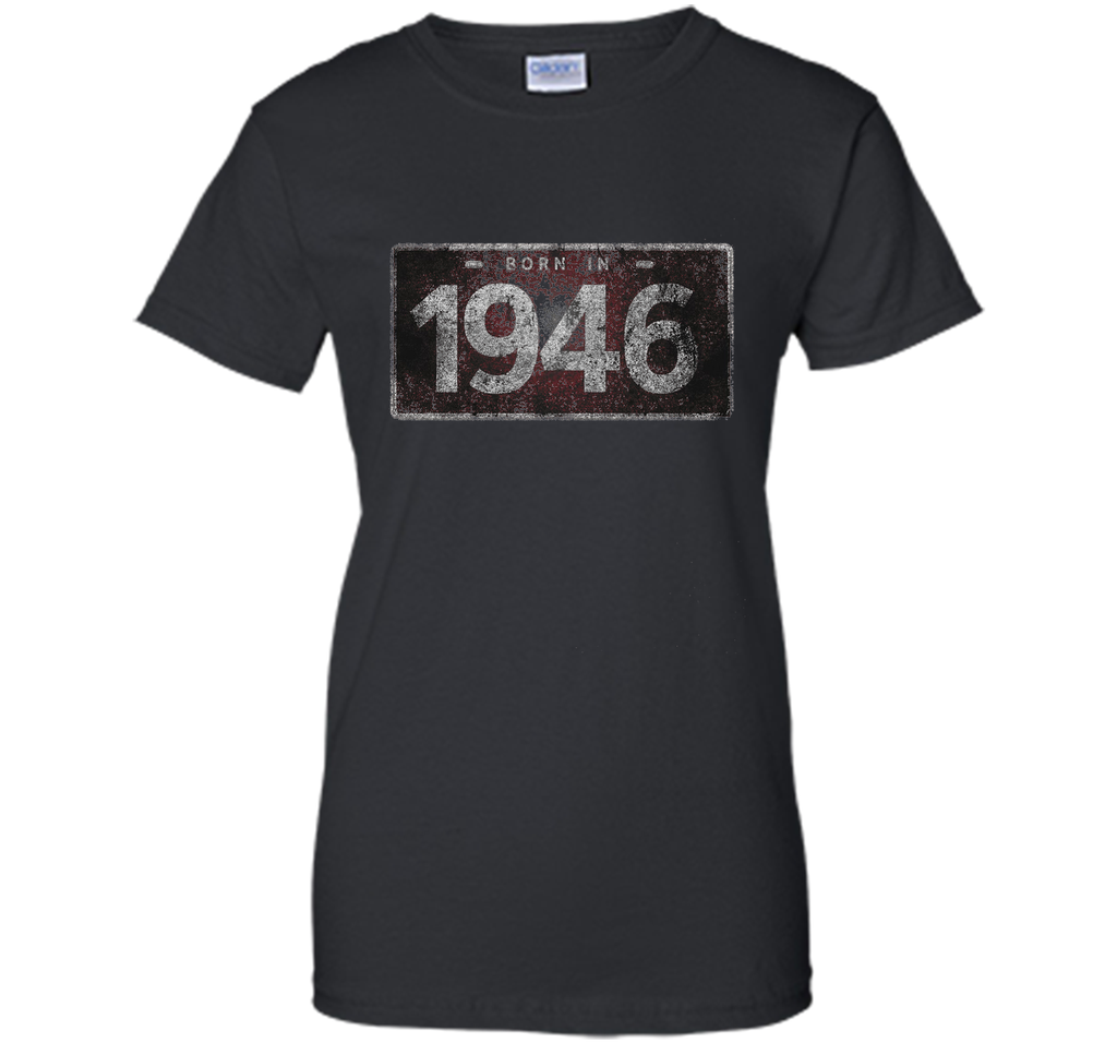 Men's 1946 License Plate 70th Birthday 70 Years Old Funny T-Shirt