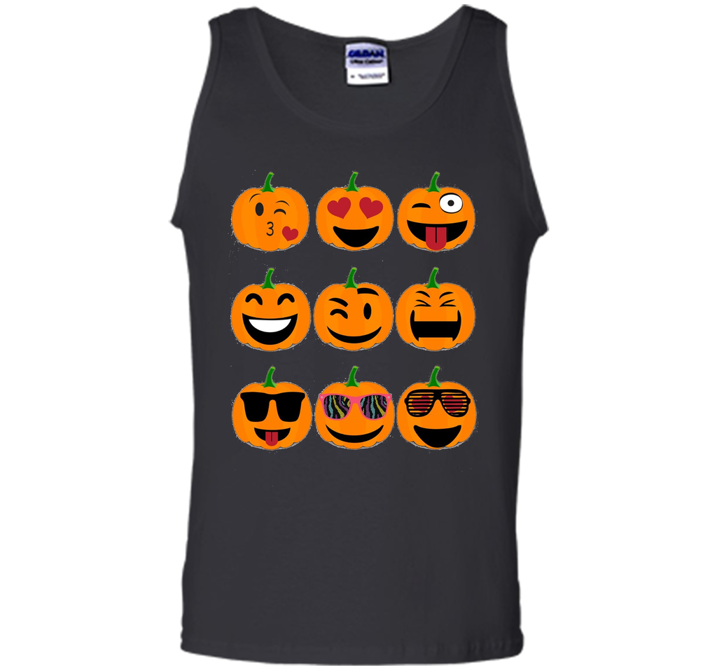 Emoji Pumpkin T shirt Funny Faces Halloween Thanksgiving