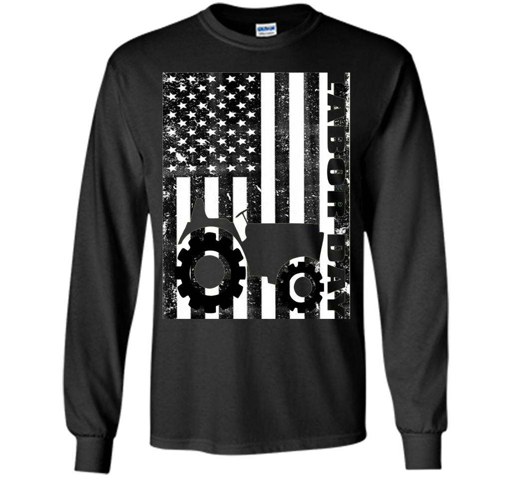labor day T-shirt, labor day flag american black tshir