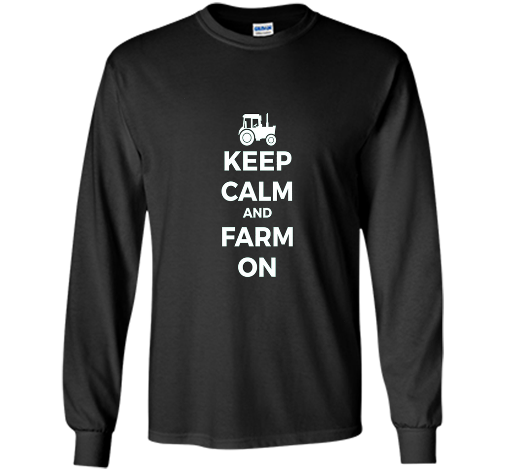Farming Simulator - keep calm and farm on T-shirt (white)