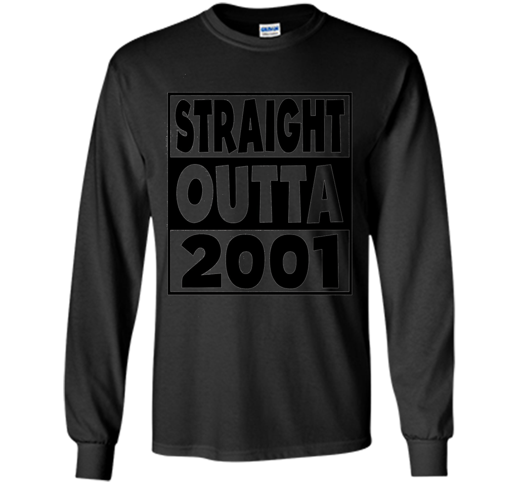 16th Birthday Gift T-Shirt Straight Outta 2001 White