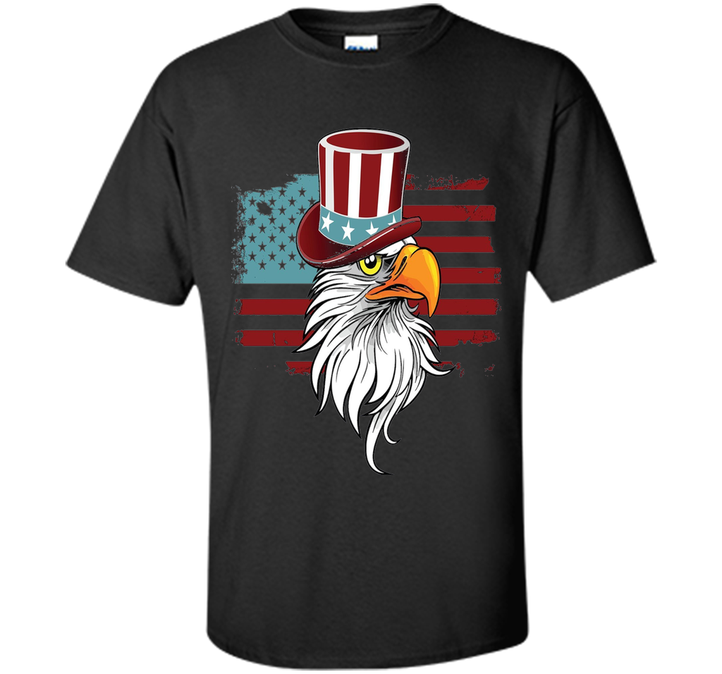 July 4TH Eagle Hat And Flag T-shirt Independence Day Shirt