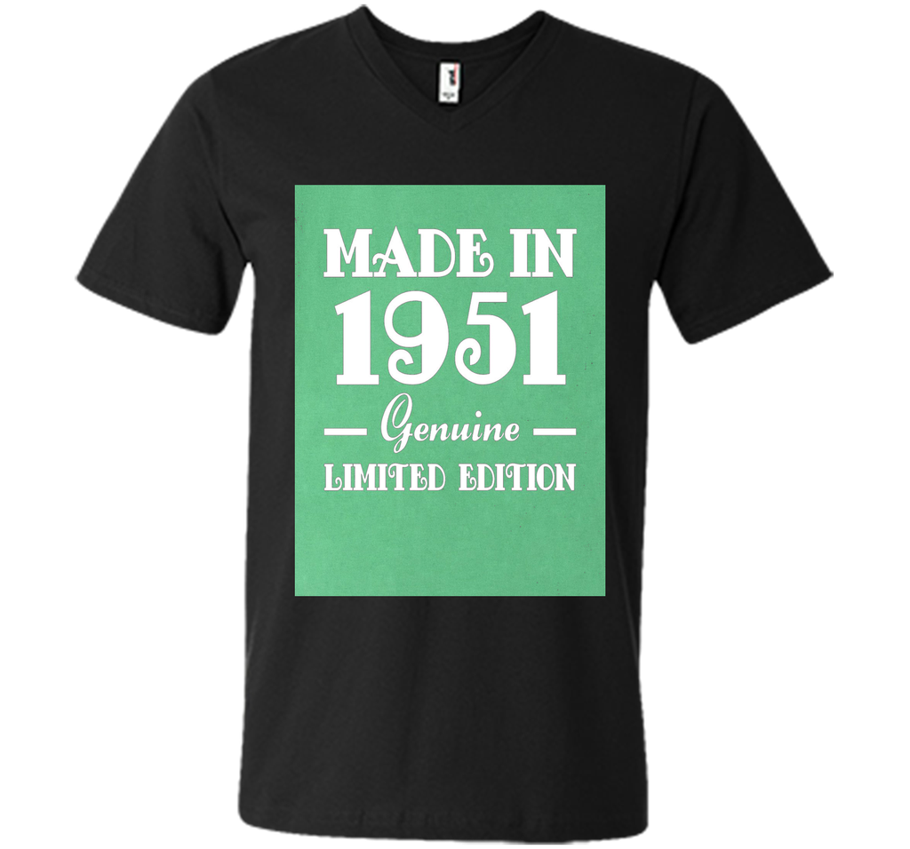 65th Birthday Gift T-Shirt Made In 1951 Genuine (Fitted)