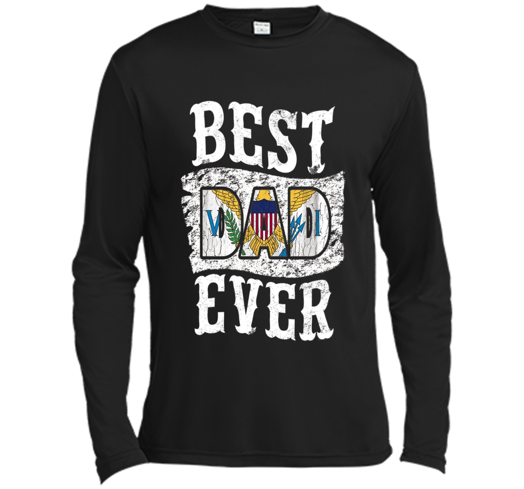 Men's Best Dad Ever Father's Day T-Shirt US Virgin Islands Flag