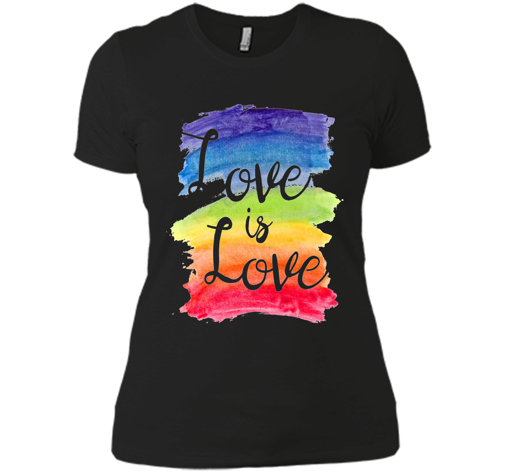 Love, Is Love Rainbow T-shirt, Gay Lesbian Pride Watercolors
