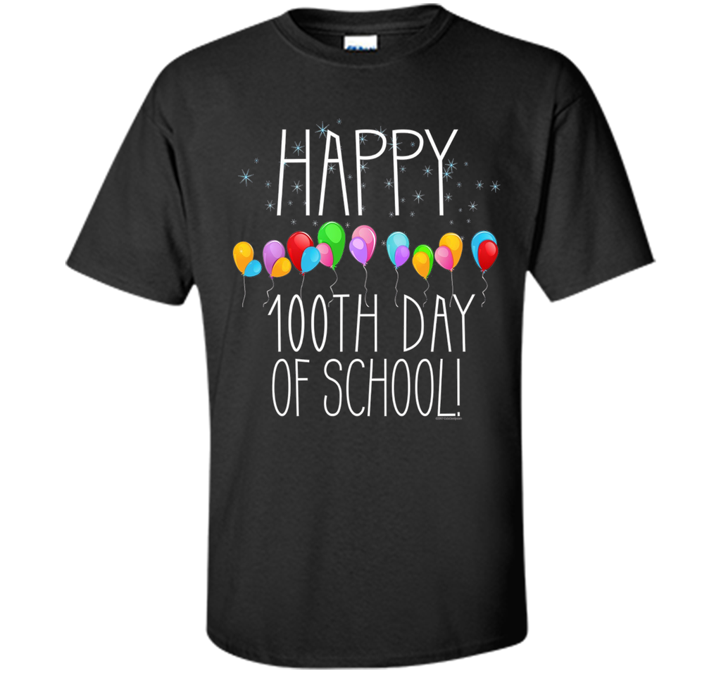 Happy 100th Day of School Party Balloons Teacher T-Shirt