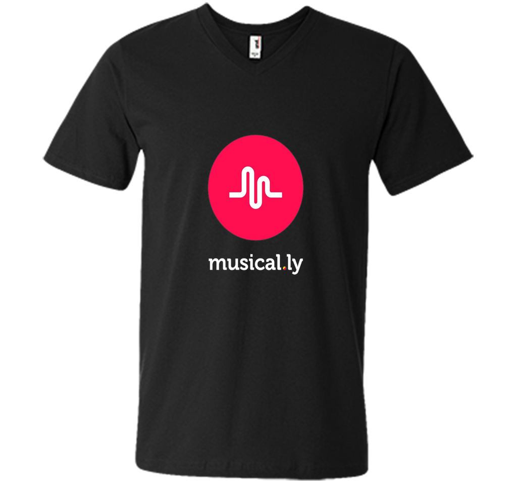 'musical.ly' T-Shirt (Black - Fitted Cut)