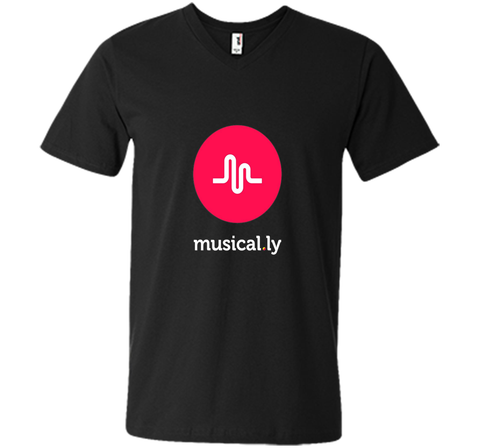 'musical.ly' T-Shirt (Black - Fitted Cut)