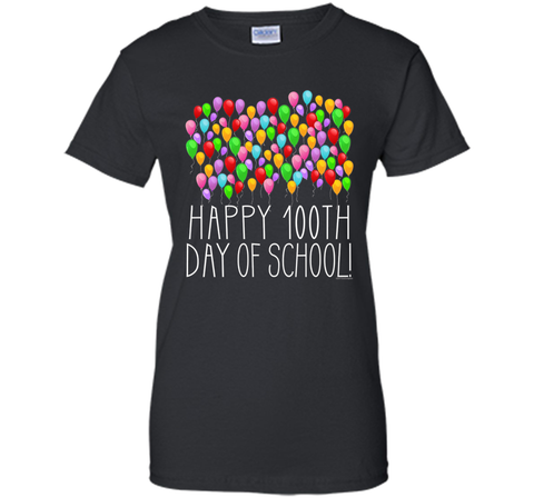 Count them 100 Balloons 100th Day of School Teacher T-Shirt