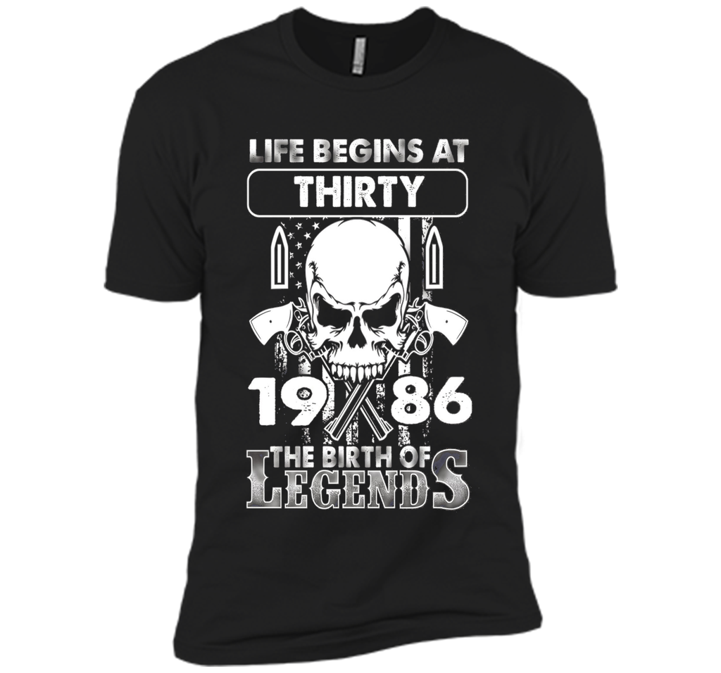 Life Begins At Sixty 1986 The Birth Of Legends - Gun TShirt