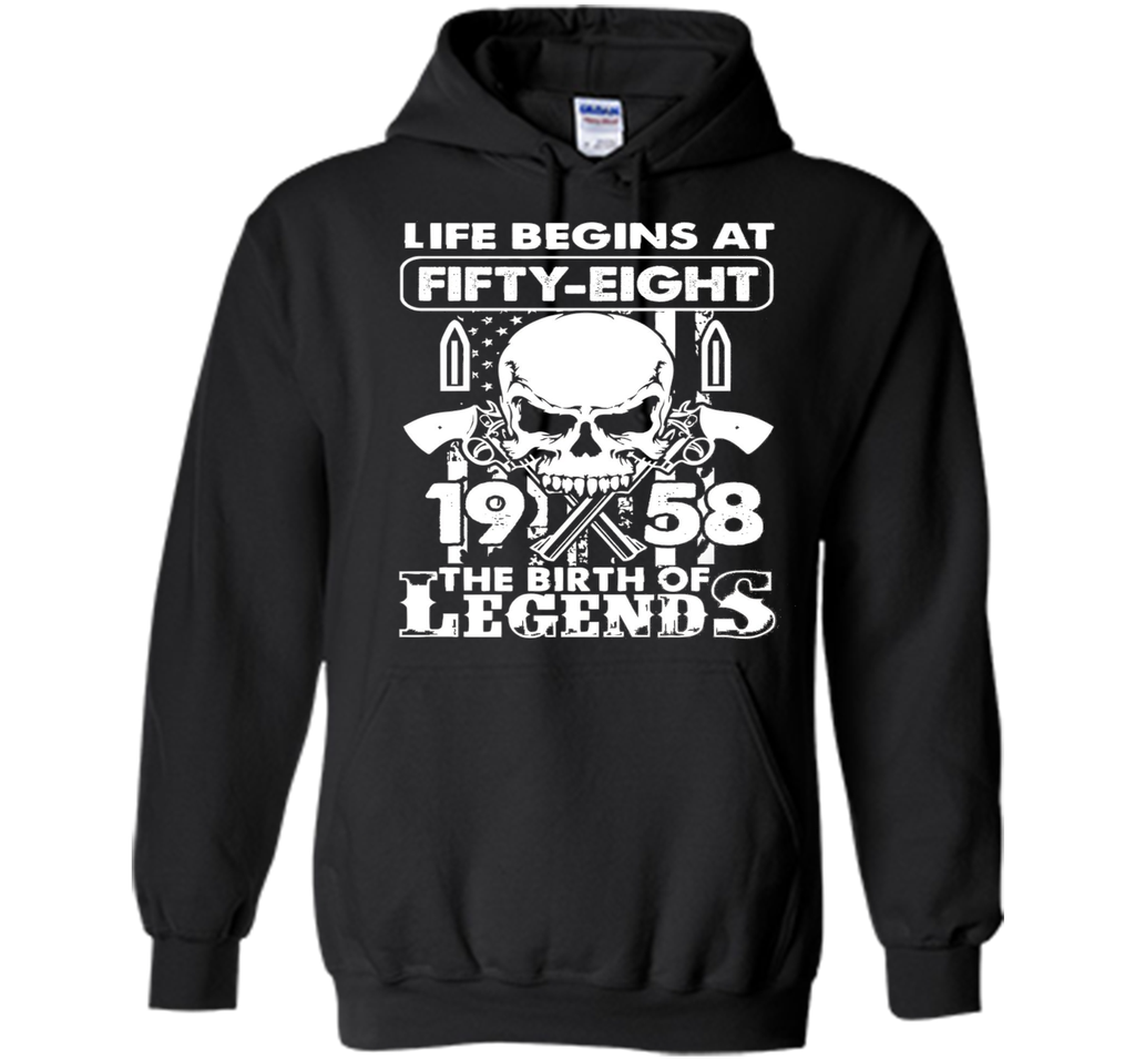 Life Begin At 58 - 1958 Birth Legends 58th Birthday T-shirts