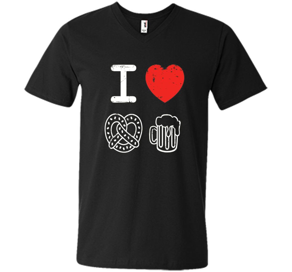 Oktoberfest I Love Pretzel and Beer Funny T Shirt