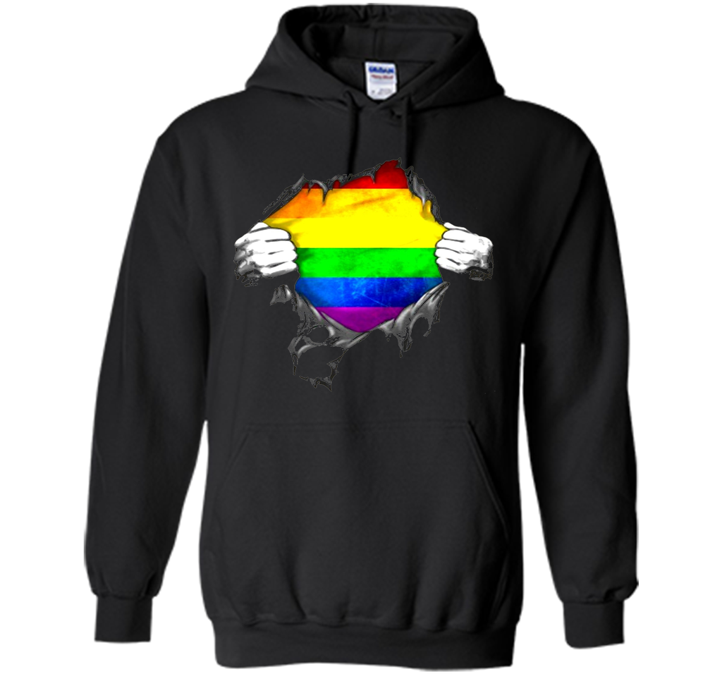 Rainbow Lesbian Gay Pride LGBT Super Stronger T Shirt