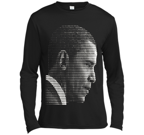 Barack Obama white dot newspaper print T-shirt