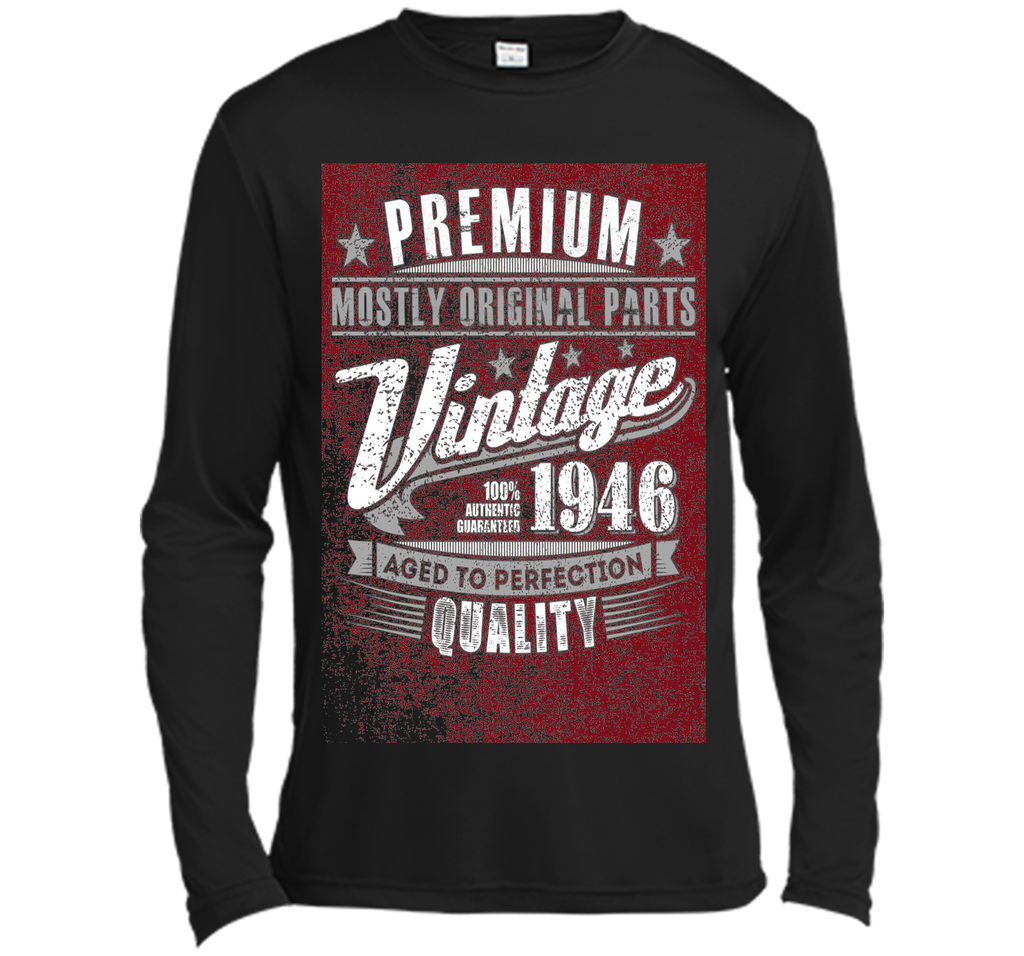 Fitted Vintage 1946 Aged To Perfection Tshirt 70th Birthday