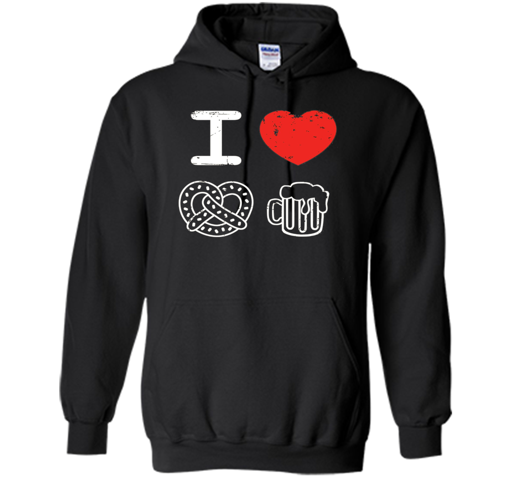 Oktoberfest I Love Pretzel and Beer Funny T Shirt