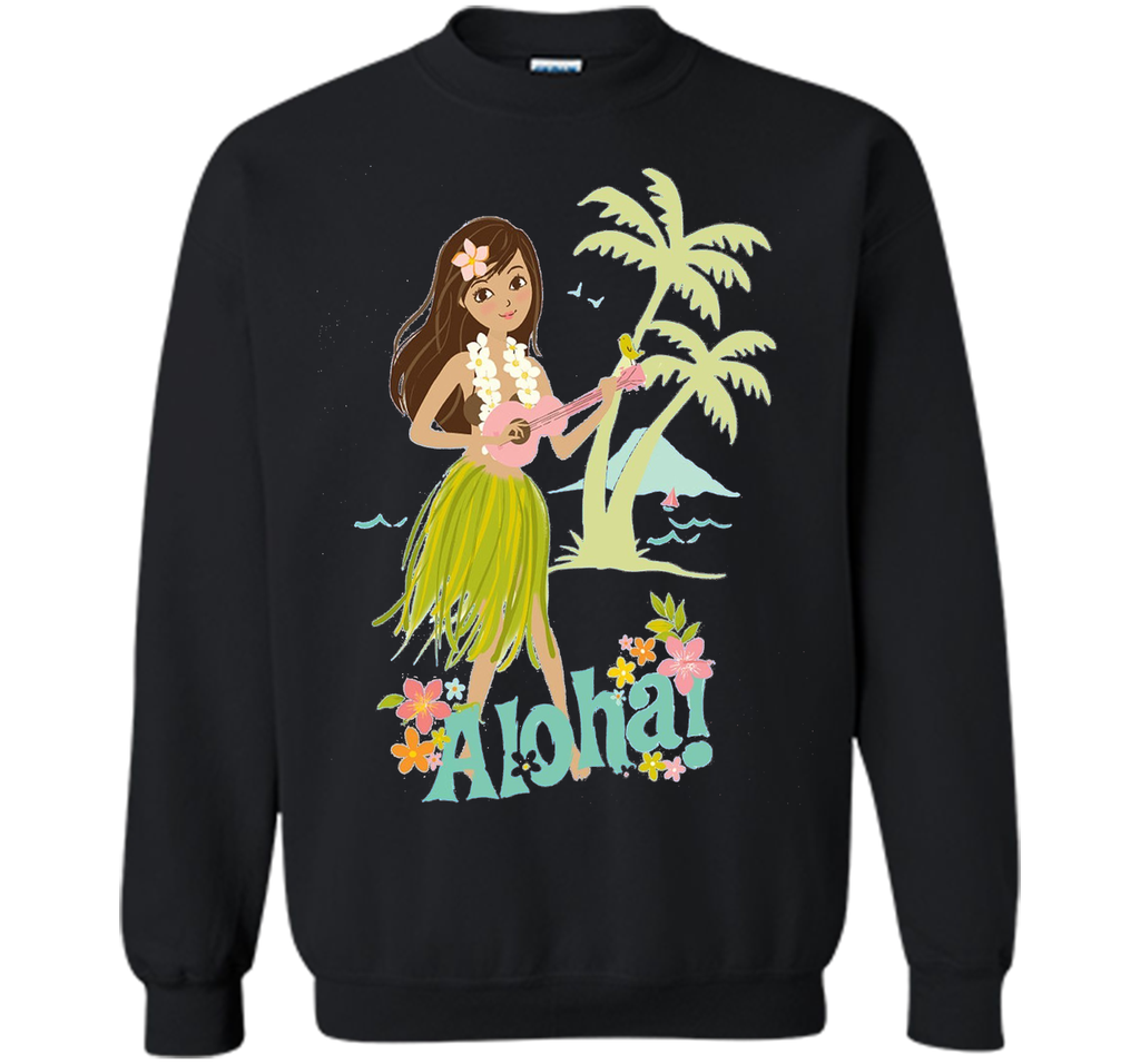 Vintage Hawaiian Hula Girl Shirt Tropical Beach Aloha