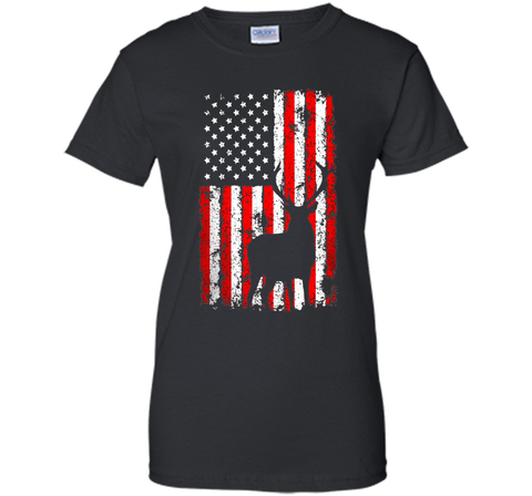 America Flag Deer Hunting T-Shirt Gift for Hunter