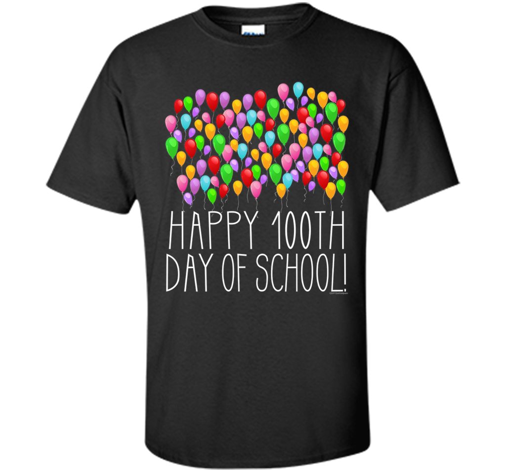 Count them 100 Balloons 100th Day of School Teacher T-Shirt