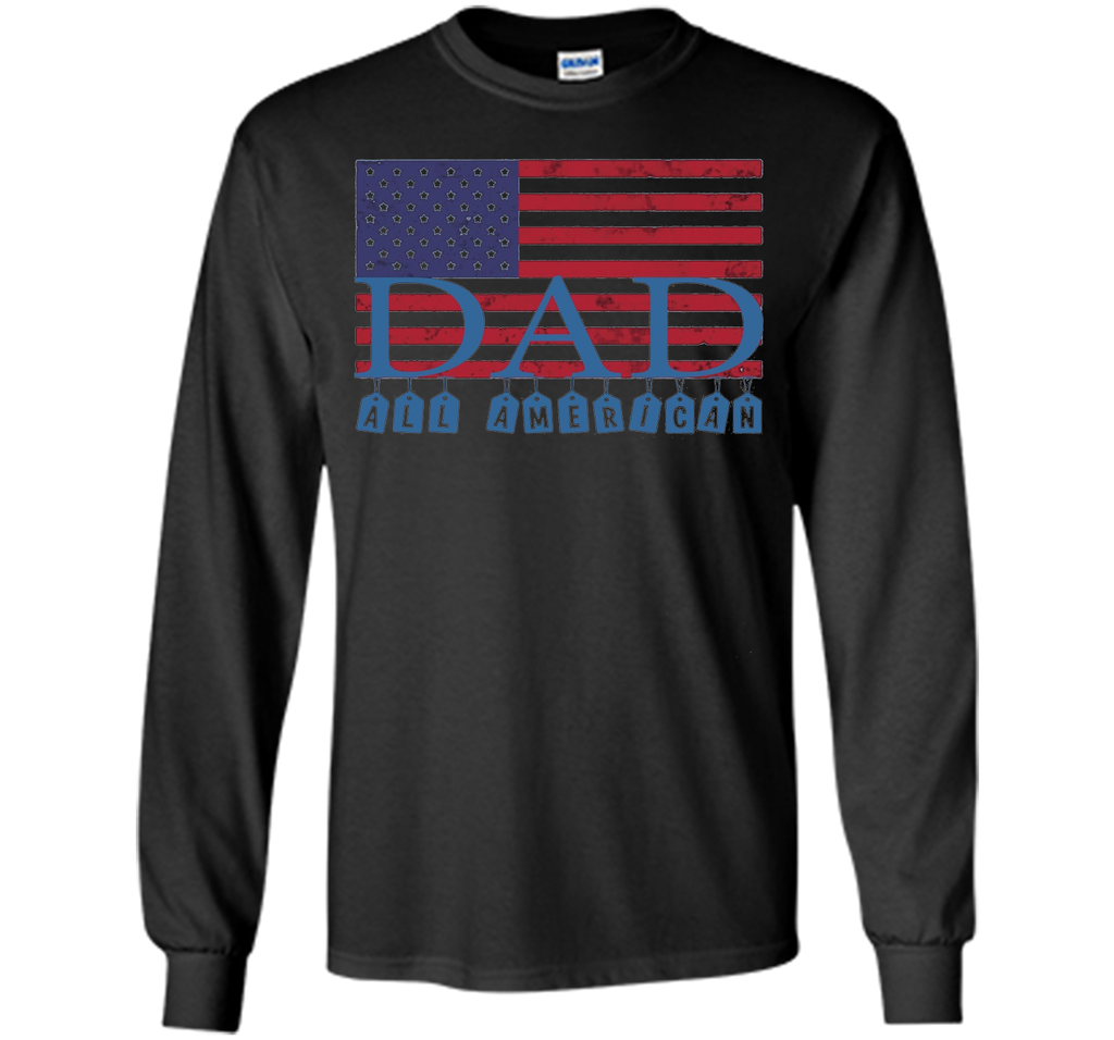 Mens Mens All American Dad American Flag Shirt, Father's Day Gift