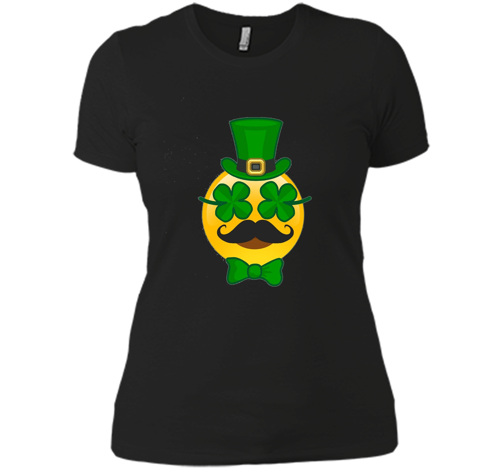 St Patricks Day Emoji T-Shirt Funny Mustache Men Girls Boys