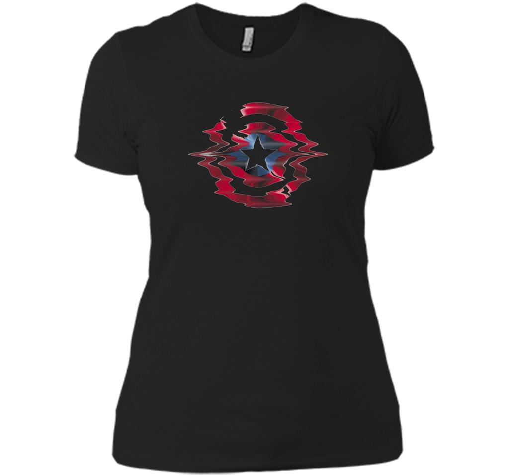 Captain America Shield Glitch Graphic T-Shirt
