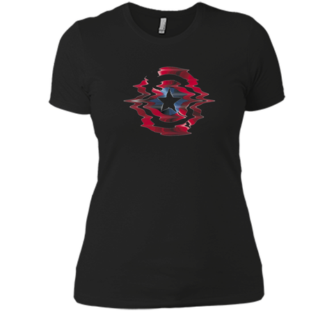 Captain America Shield Glitch Graphic T-Shirt