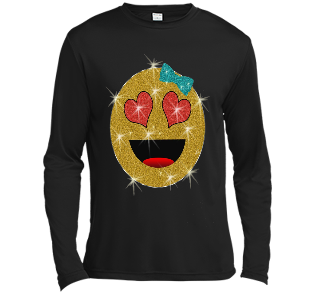 Valentine's Day Emoji Face T-Shirt for Kids and Women