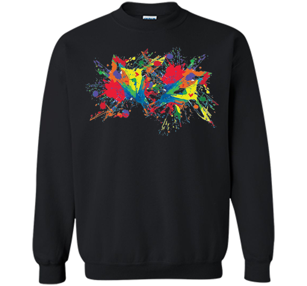 Rainbow Paint Splatter LGBT Gay Pride T-Shirt