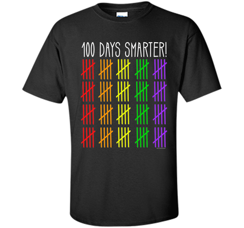 100 Days Smarter Counting Hash Marks Days of School T-Shirt