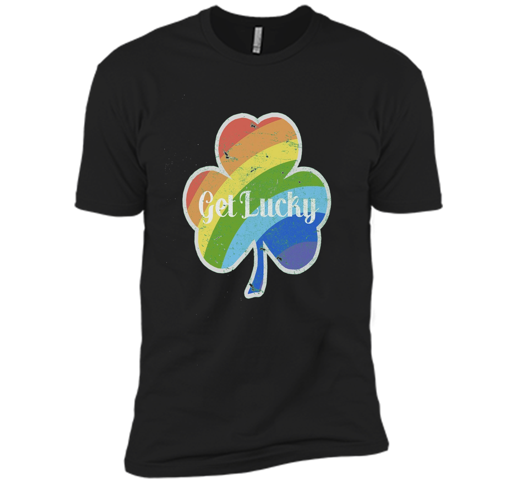 St Patrick's Gay Pride Rainbow Shamrock Tshirt | LGBT