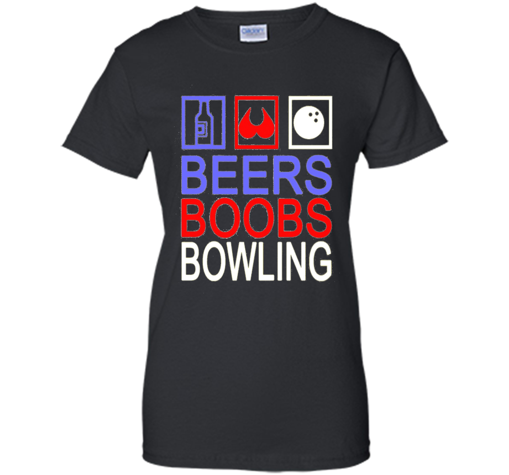 Funny Bowling Shirt - Beers Boobs Bowling Shirt