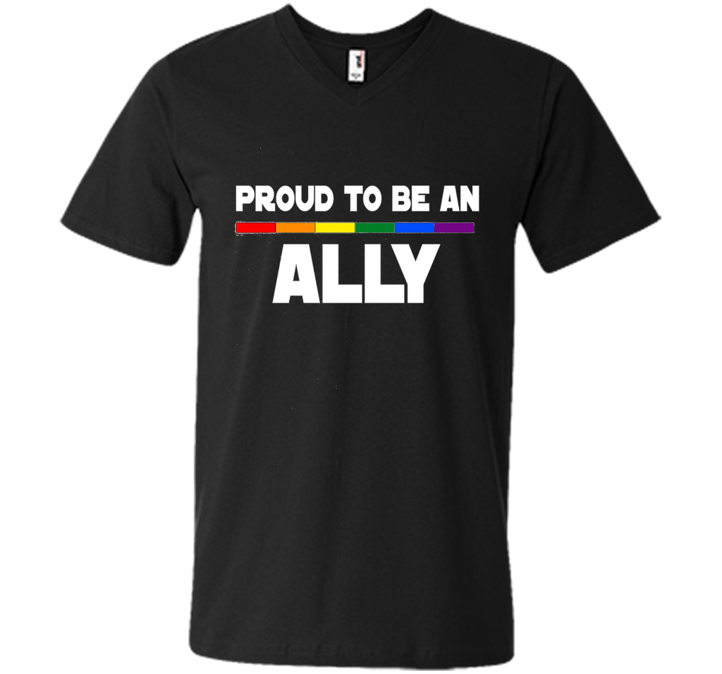 Proud to be ALLY LGBT Pride Supporter Rainbow Flag T-shirt