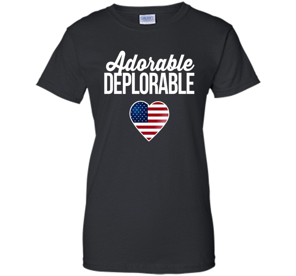 USA Flag Heart Adorable Deplorable Shirt Deplorable T