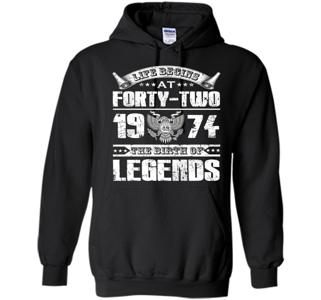 Life begins at 42, 1974 the birth of legends- 1974 T Shirt