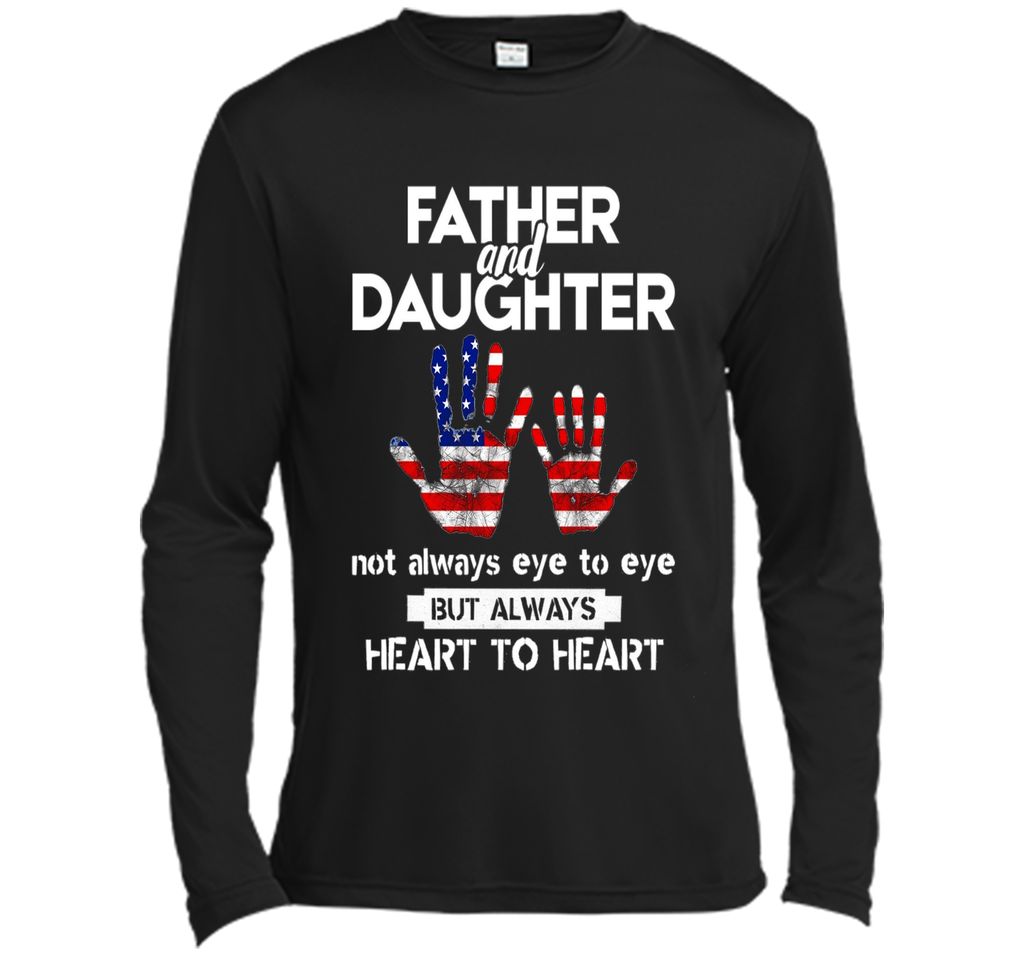Father & Daughter ~ Father's Day T-Shirt USA US America Flag