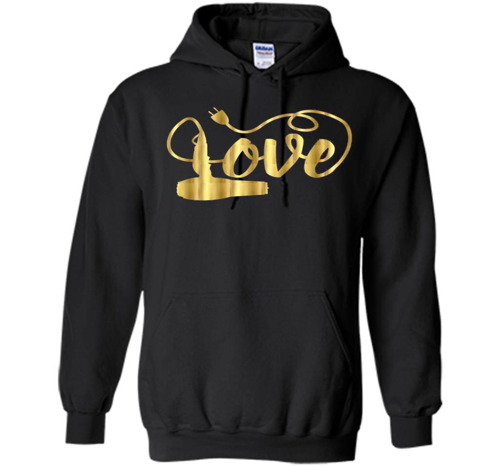 Valentines Day Shirt Love Hair Stylist Hairdresser Gift Gold