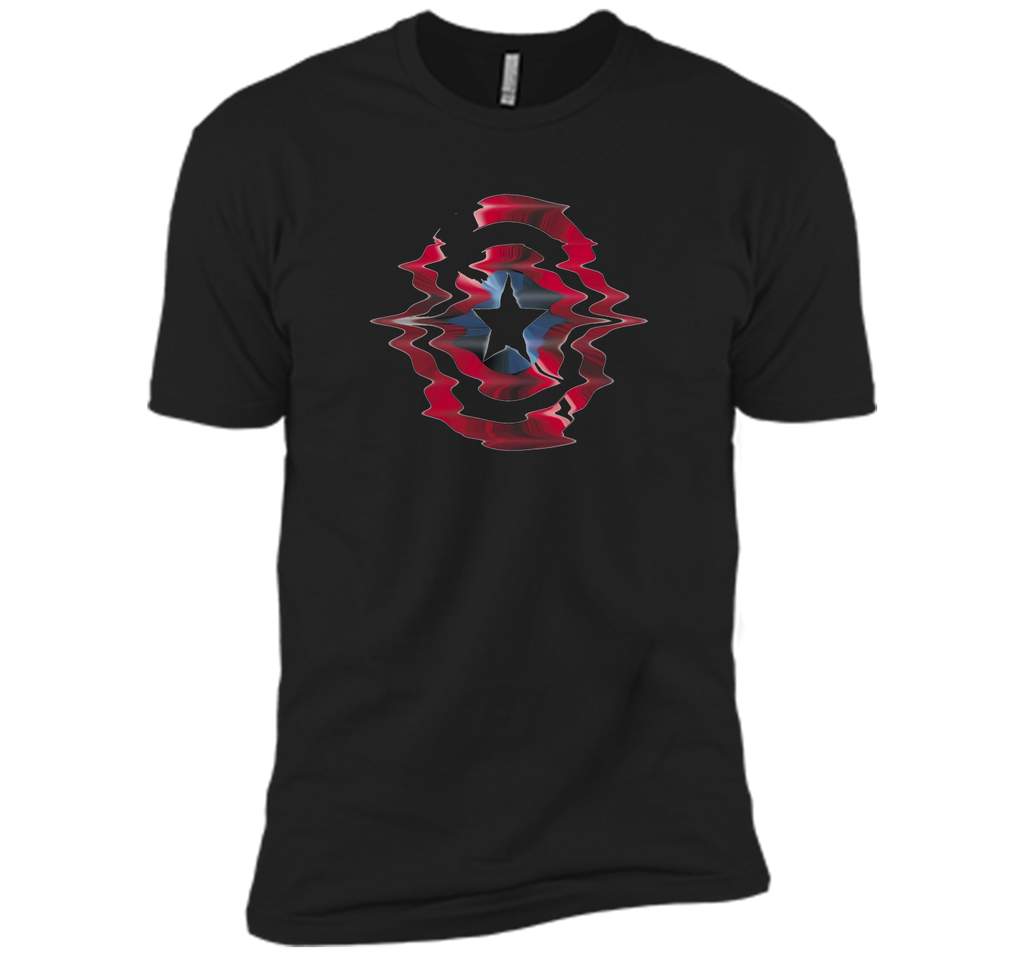 Captain America Shield Glitch Graphic T-Shirt