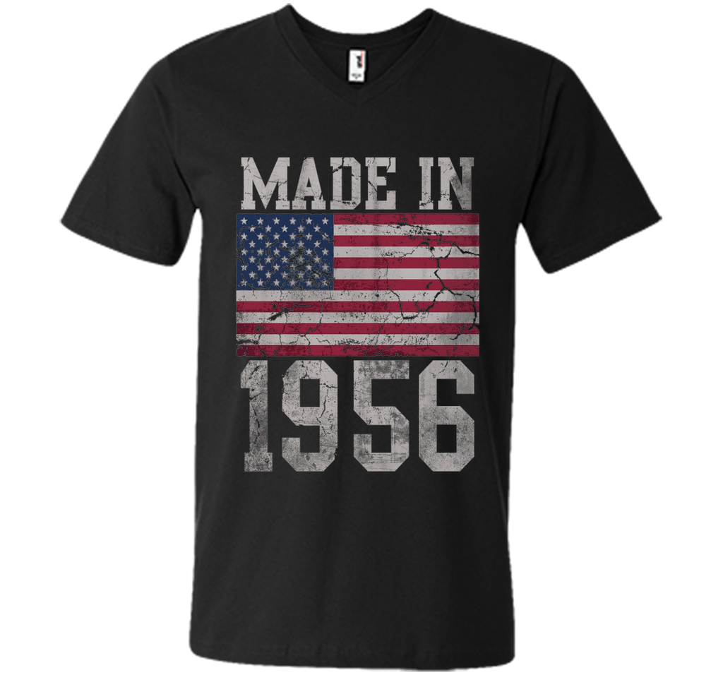 Popular 60th Birthday Made In 1956 American Flag T-Shirt