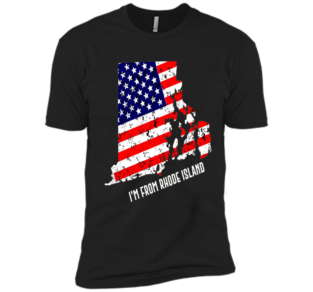 Proud of Rhode Island USA flag Independence day Tshirt
