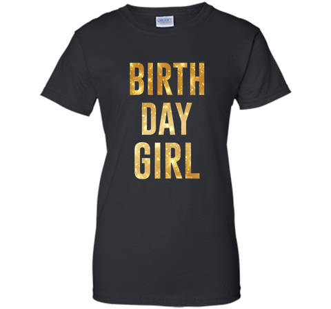 Birthday Girl T-Shirt Gold Glitter Inspired Birthday Shirt